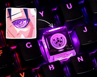 Custom Na.ru.to Eye Keycap, Rin-ne.gan Eye Keycap, Anime Keycap, Keycap for MX Cherry Switches Mechanical Keyboard, Anime Gift