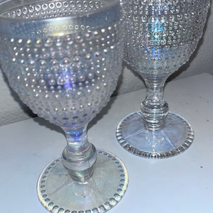 Iridescent Bubble Glass wine glasses