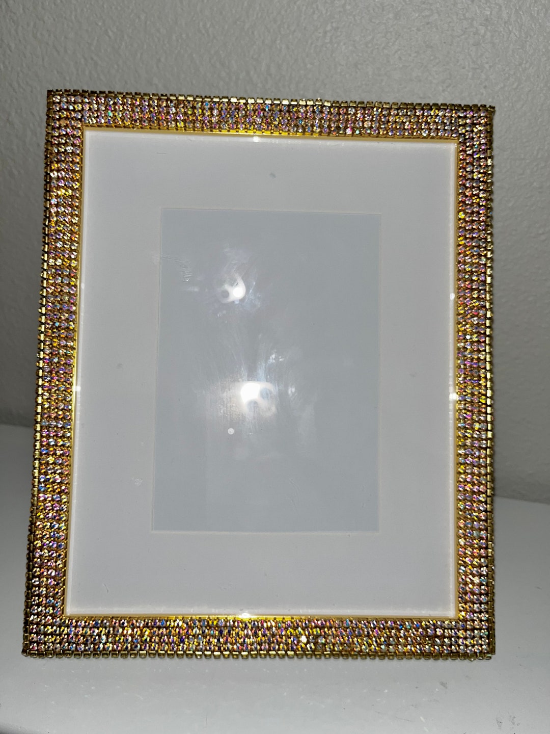 AB Gold Diamond Rhinestones Picture Frame - Etsy