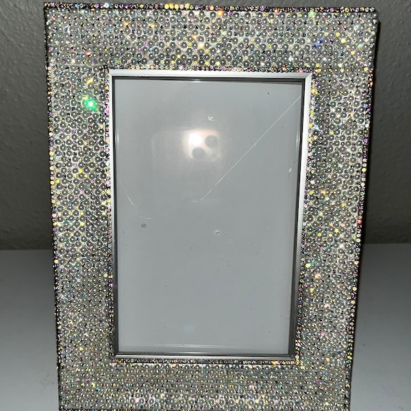 AB rhinestones & pearls picture frame