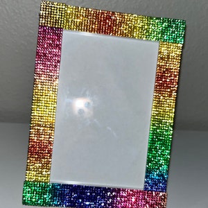 Rainbow bedazzled Picture Frames