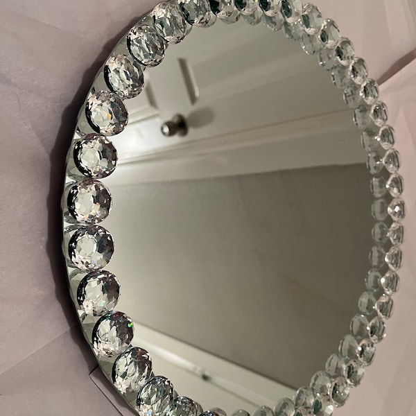 Spinning Mirror w/ Round diamond chunks display tray