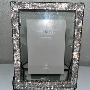 Fully bedazzled floating Picture frame