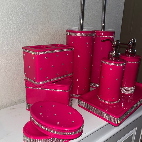 Hot Pink diamond Bath accessories