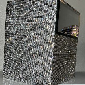 Mirror and diamond bathroom Trash Cans