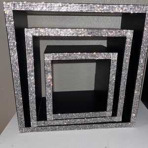 Black Diamond floating shelves set