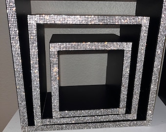 Black Diamond floating shelves set