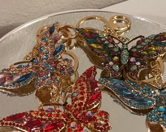 Butterfly Bling large Keychains