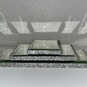 Mirror Diamond floating shelves