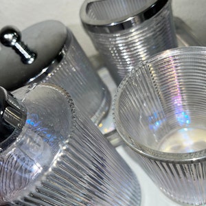 vintage Iridescent Ripple Glass bathroom accessories