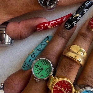 Colorful circle Ring Watches