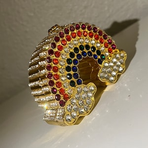Rainbow bedazzled trinket Box