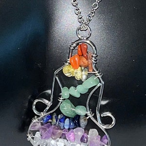 Meditation shape 7 chakra healing Necklace