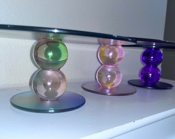 Colored Glass Display Stands