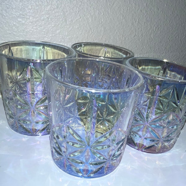 Iridescent crystal drinking Glasses