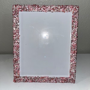 Pink Lace Stone & diamond mix picture frame