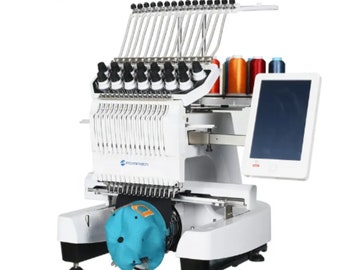 Promaker IDEA X-1501-B Single Head 15 Multi Needle Computergesteuerte Stickmaschine, Gratis Zubehör & Ständer