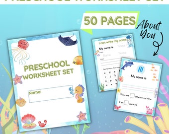Preschool Worksheets, Kindergarten Worksheets, Learning Worksheets for Kids, Homeschool Worksheets, Alphabet Worksheets, Math Worksheets