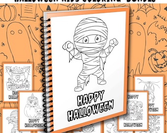 Coloriage Halloween Pour Enfants, Coloriage Halloween Pour Enfants, Feuilles À Colorier Imprimables Pour Halloween, Coloriages Pour Enfants, Pages D'activités D'automne