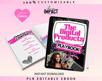 PLR Ebook, Digital Products Playbook, Canva Template (Digital Download)