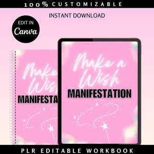Editable PLR Ebook, Workbook, Manifestation Journal Done For You Ebook Planner Add your Brand & Resell