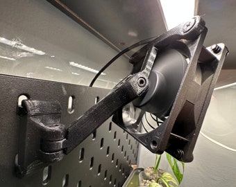 Ikea Skadis Fan Mount for Greenhouse Cabinet