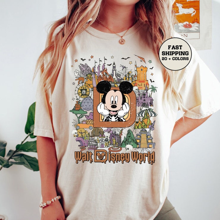 Retro Walt Disney World Halloween Shirt, Mickey Halloween Shirt, Disney Halloween Shirt, Halloween Family Matching Shirt, Disney Shirt