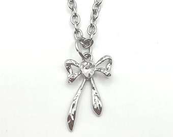 Bow Necklace - Handmade stainless steel chain