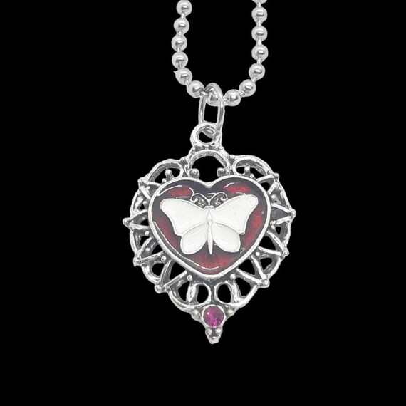 Gothic Heart Ballchain Necklace - Etsy