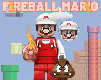 Iconic Fireball Mario - 80's Nostalgia