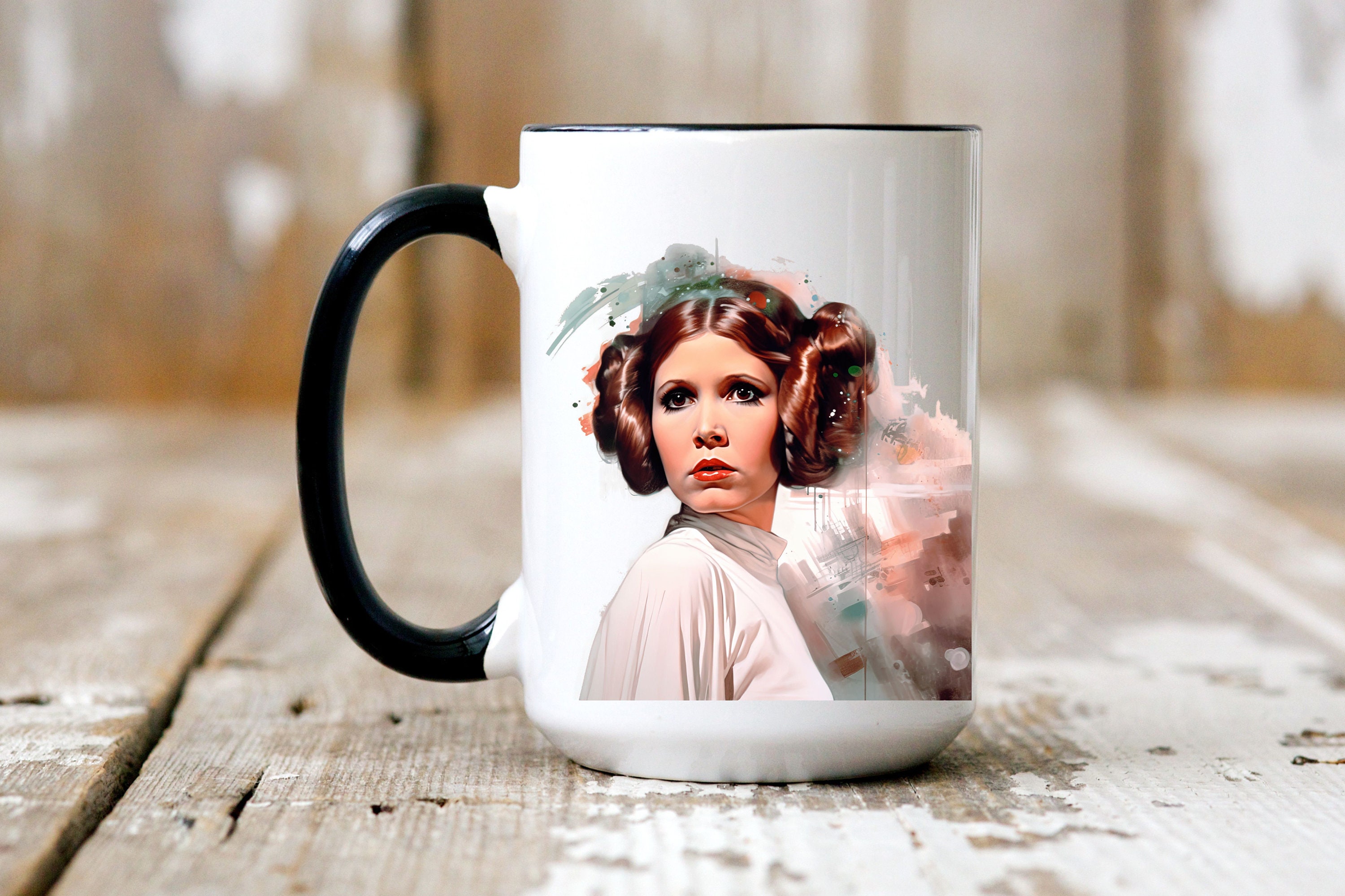 Star Wars Princess Leia Coffee Mug or Tea Cup Funny Starbucks Carrie Fisher 14 oz Stainless Steel Travel Mug by BeeGeeTees Silver / 14 oz