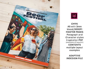 Broszura Indesign na wydarzenia | elastyczna | ŁATWA (A5)