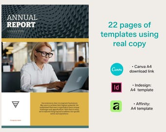 Sjabloon zakelijk A4-voorstel: 22 pagina's Indesign | Canvas | Affiniteit: