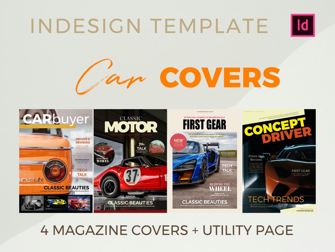 Automobile Magazine Cover Templates: Editable Indesign Layouts (digital ...