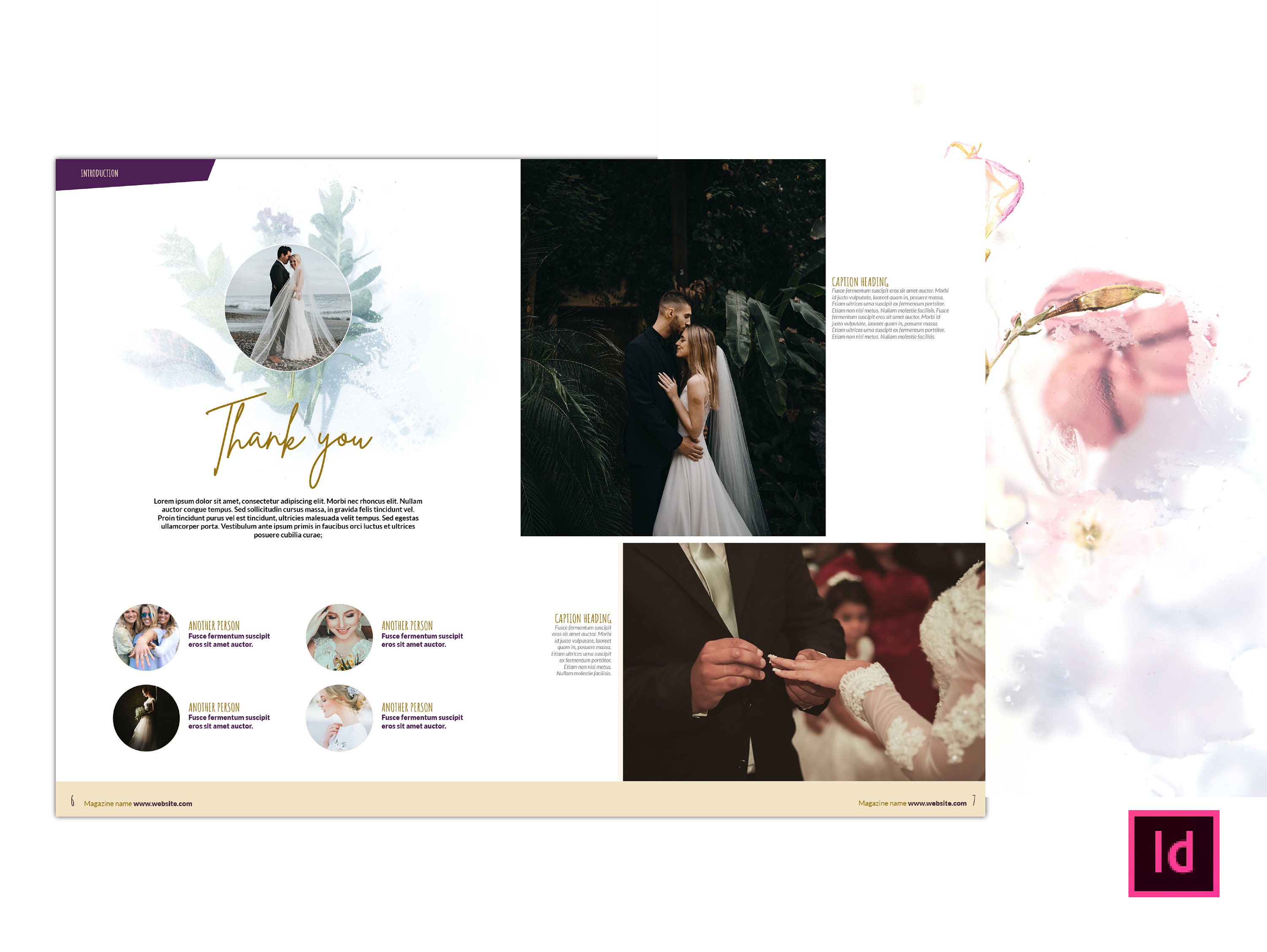 Adobe Indesign Template Wedding Photo Journal/brochure/magazine/flyers ...