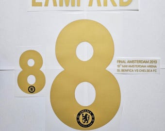 Lampard #8 nameset 2012-2013 finale di Europa League Chelsea Benfica calcio