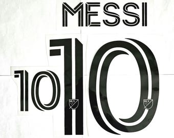 Messi #10 Nameset Los Angeles Galaxy Football Heat Transfer MLS