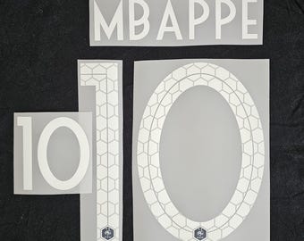 Mbappe #10 Nameset France heat transfer