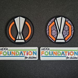 Europa League and foundation sleeve patch badge set heat transfer