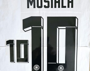 Musiala #10 Nameset Germania 2024 Squadre Nazionali Calcio Trasferimento Termico