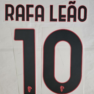 Rafa Leao #10 namn och nummer hemma och borta AC Milan 2025-2026