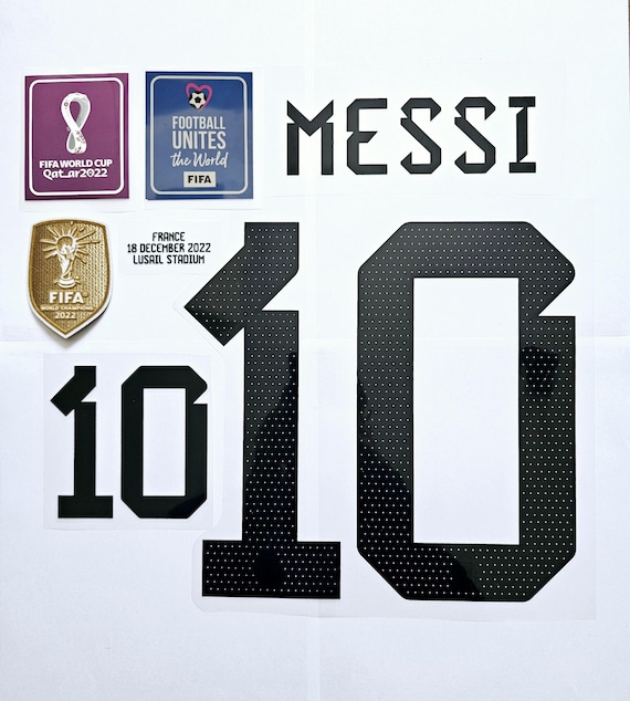 Messi #10 Nameset Argentina Coppa Del Mondo Finale Qatar 2022