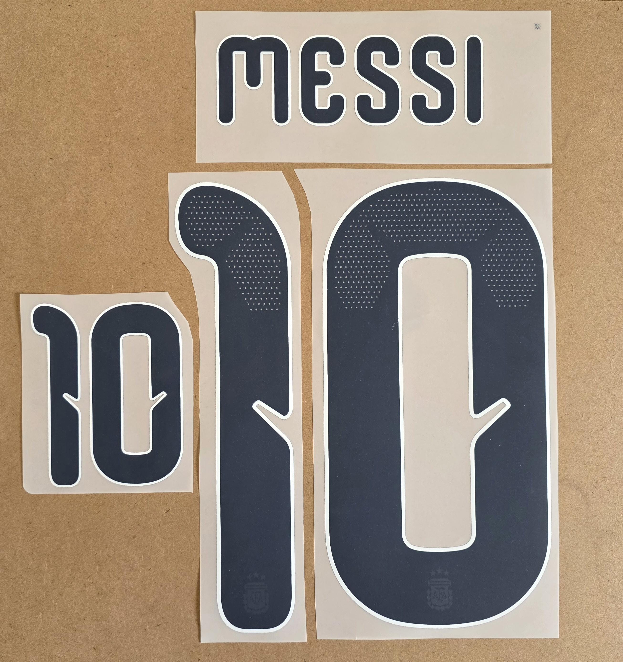 Messi #10 Nameset Argentina Home Away 2026 World Cup Heat Transfer