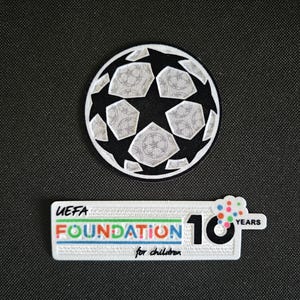 2025-2026 Champions League starball and foundation sleeve patch badge set