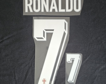Ronaldo #7 Nameset casa e trasferta Portogallo 2024 Nazionale Calcio Heat Transfer