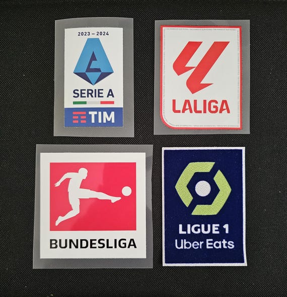 2023-2024 Serie A, La Liga, Bundesliga, Ligue 1 Sleeve Patch Badge Football Heat Transfer