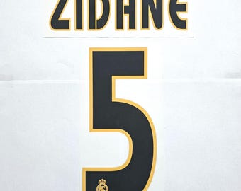Zidane #5 Nameset Real Madrid 2003-2005 La Liga Calcio Trasferimento di calore