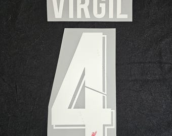 Virgil #4 Van Dijk Nameset Liverpool Champions League and Cups 2018-2022