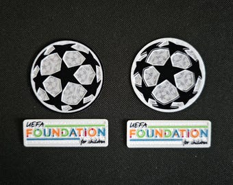 KIDS SIZE Champions League Starball sleeve Patch Badge Set Football season 2021-2023 and 2024-2025
