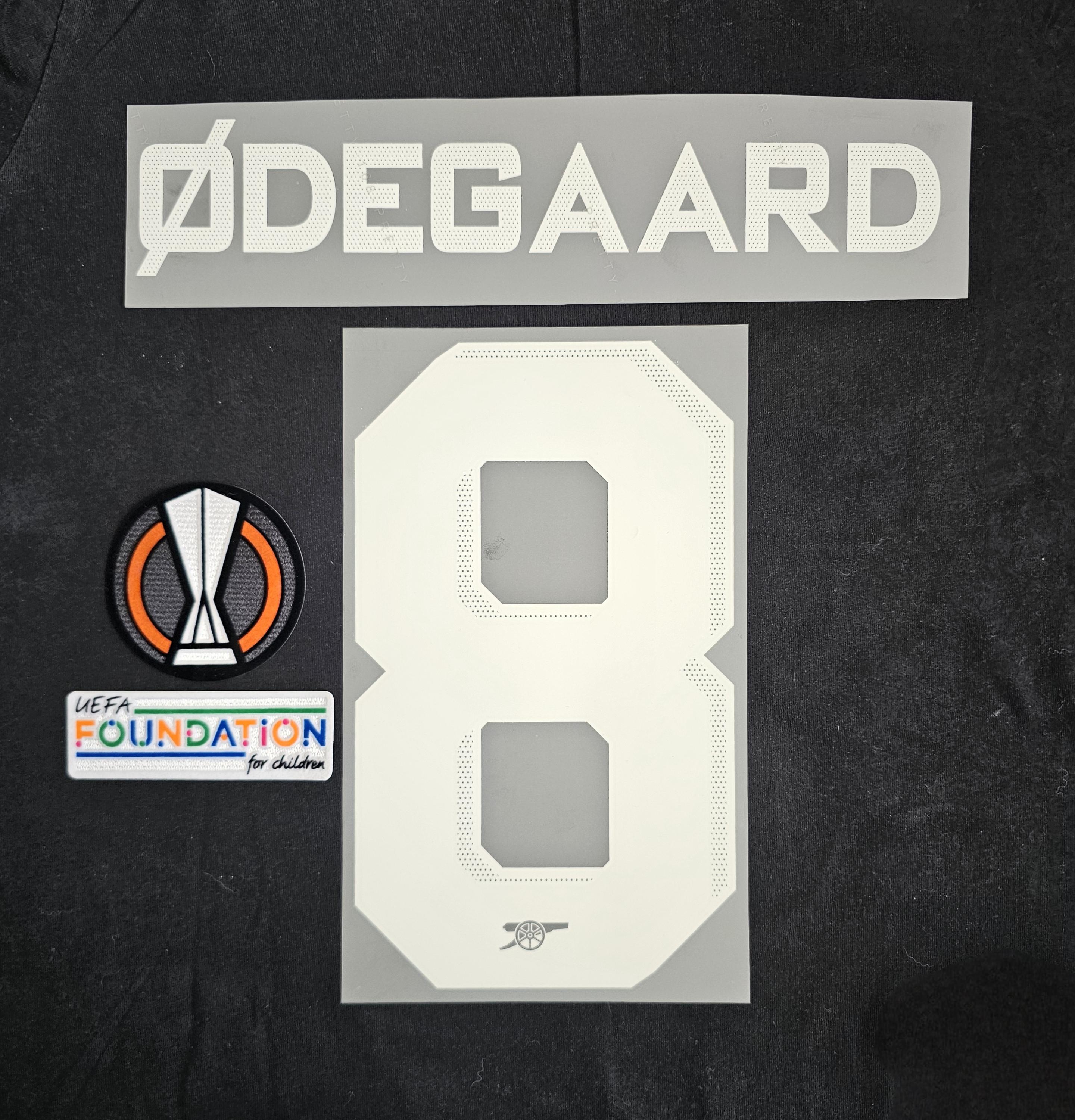 Odegaard #8 Ødegaard Nameset Arsenal 2022-2023 Europa League